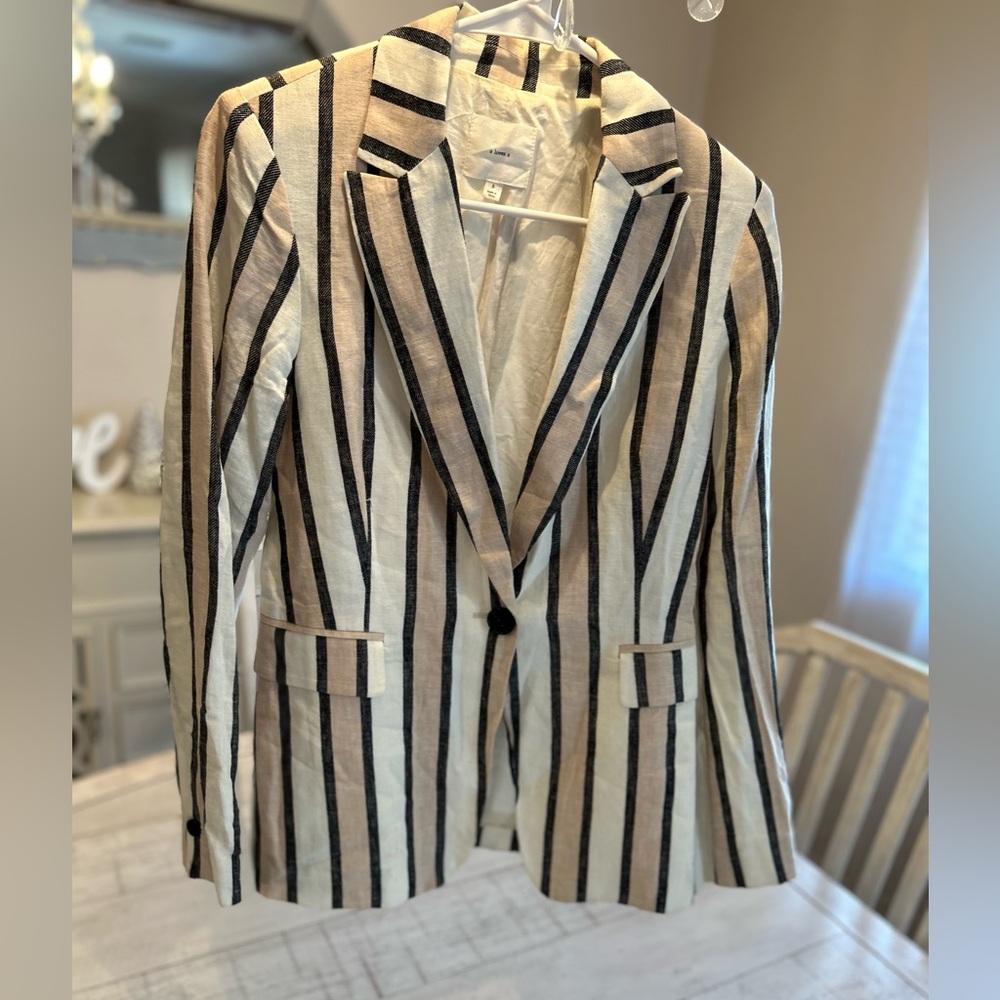 A love A striped linen blazer Size S